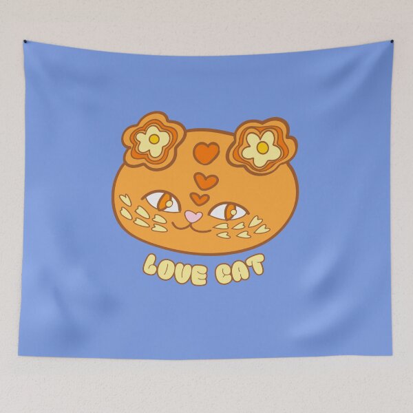 Item preview, Love cat face, hand drawn pet Persian cat  designed and sold by BritishDelights.