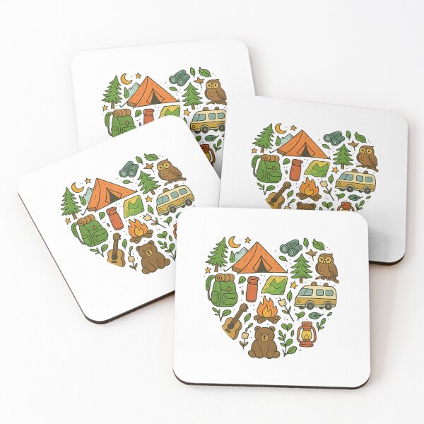 Item preview, Cute Camping Doodle Collection | Campfire Adventure Outdoor Nature designed and sold by Dream Vibe.