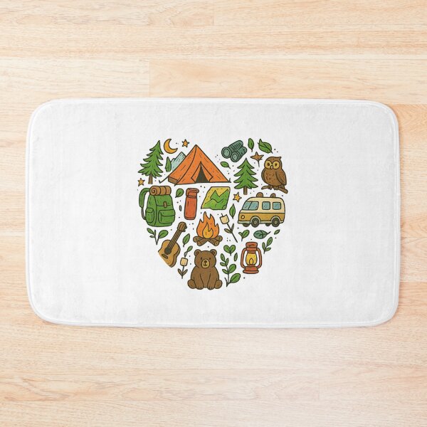 Item preview, Cute Camping Doodle Collection | Campfire Adventure Outdoor Nature designed and sold by Dream Vibe.