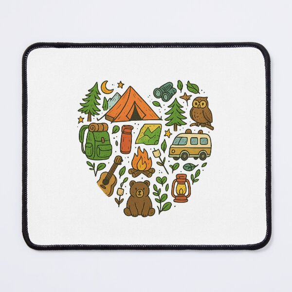 Item preview, Cute Camping Doodle Collection | Campfire Adventure Outdoor Nature designed and sold by Dream Vibe.