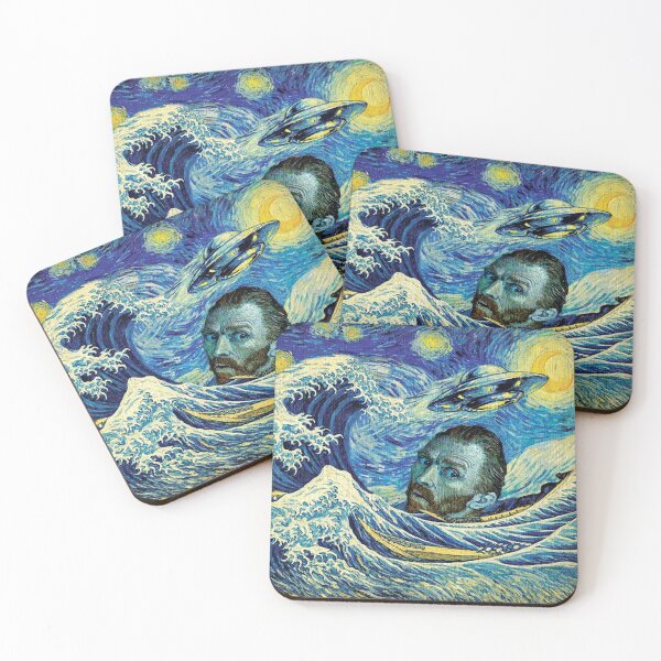 Item preview, The Starry Wave Voyage - Van Gogh UFO Parody designed and sold by ARTIZIT.