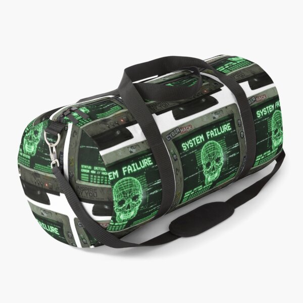 Item preview, System Failure Cyberpunk Skull Retro Y2K Hacker Monitor designed and sold by InspireByYou™.