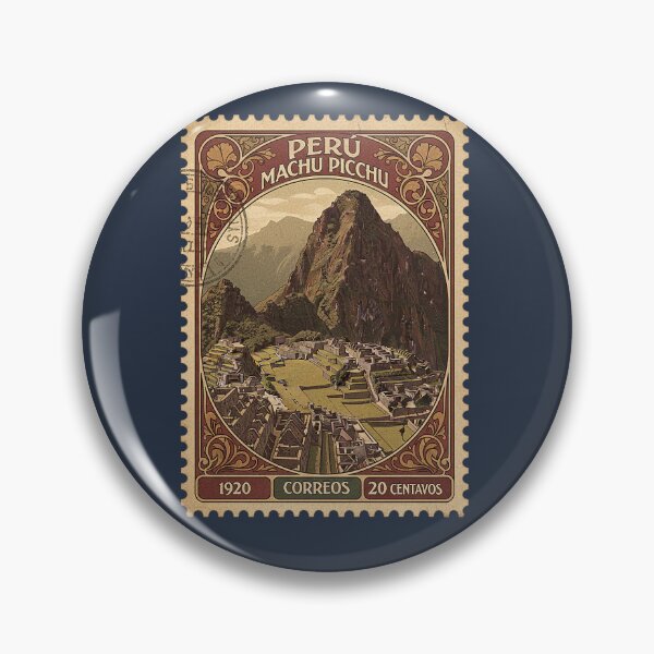 Item preview, Vintage Peru Machu Picchu Stamp Travel Art designed and sold by d247.