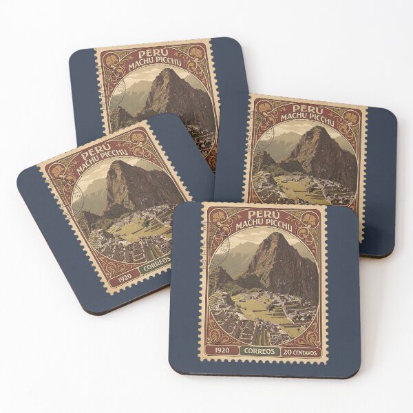 Item preview, Vintage Peru Machu Picchu Stamp Travel Art designed and sold by d247.