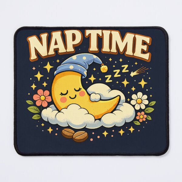 Item preview, Nap Time Cute Sleeping Moon Retro Kawaii Illustration designed and sold by GUINewAlex.