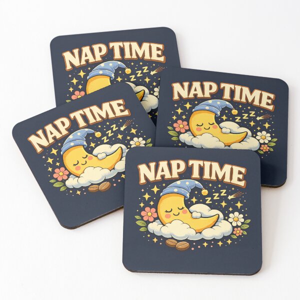 Item preview, Nap Time Cute Sleeping Moon Retro Kawaii Illustration designed and sold by GUINewAlex.