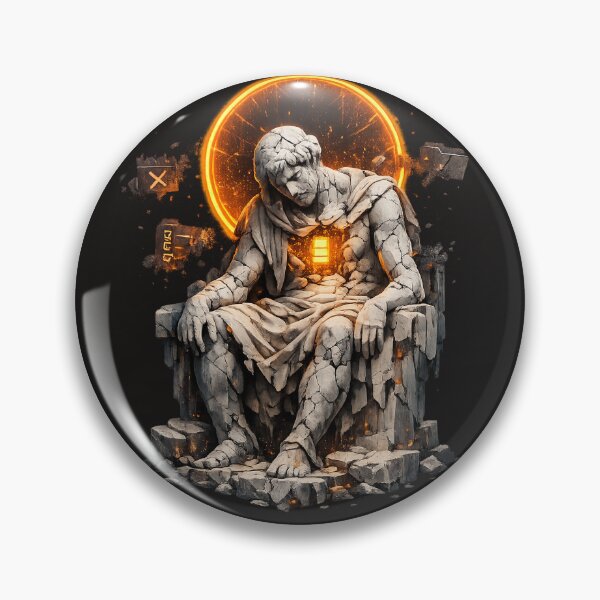 Item preview, Saint of Burnout | Dark Academia Cyberpunk Greek Statue Art designed and sold by NicheThreadCo.