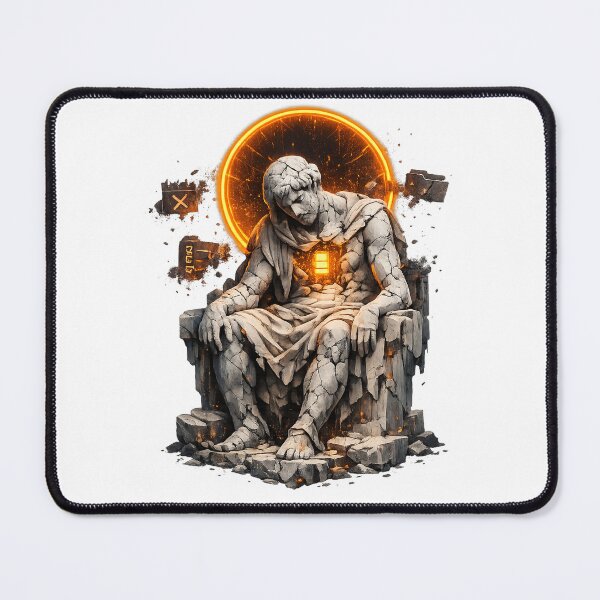 Item preview, Saint of Burnout | Dark Academia Cyberpunk Greek Statue Art designed and sold by NicheThreadCo.