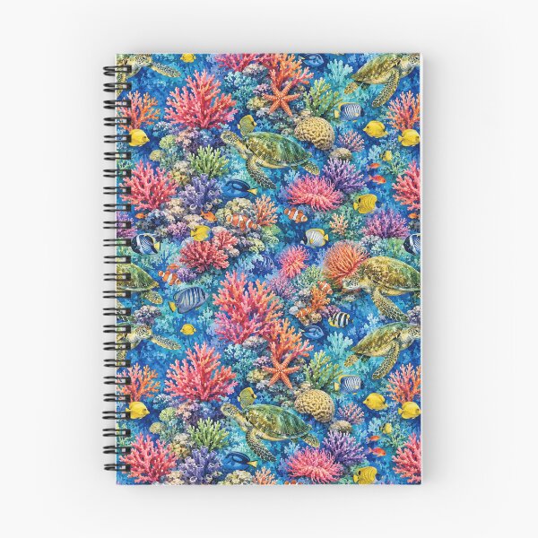 Item preview, Underwater Coral Reef Watercolor Seamless Pattern designed and sold by Inkworksbyshery.
