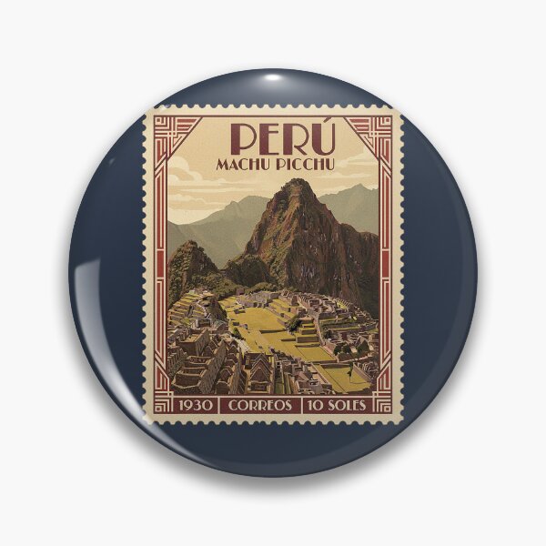 Item preview, Vintage Peru Machu Picchu Travel Stamp Art designed and sold by d247.