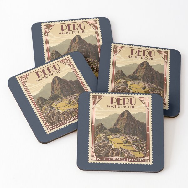Item preview, Vintage Peru Machu Picchu Travel Stamp Art designed and sold by d247.