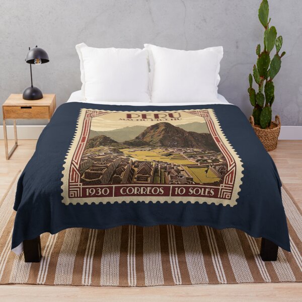 Item preview, Vintage Peru Machu Picchu Travel Stamp Art designed and sold by d247.
