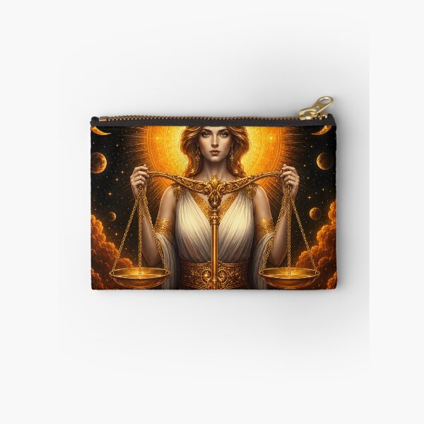 Item preview, Celestial Libra Goddess: Golden Balance Cosmic Harmony designed and sold by Clavivs.