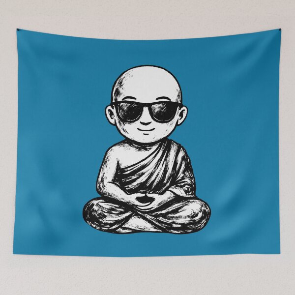 Item preview, Cool Zen Monk Meditation Sketch Art designed and sold by LuminShadowArt.
