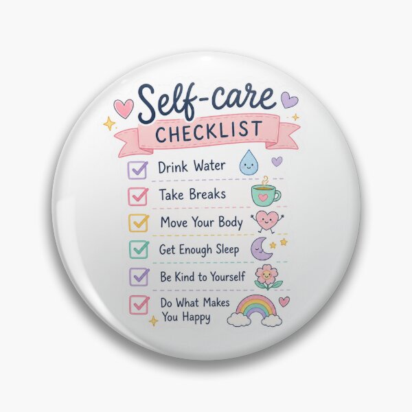 Item preview, Cute Pastel Self-Care Checklist designed and sold by PriyankaSonara.