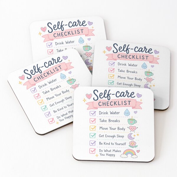 Item preview, Cute Pastel Self-Care Checklist designed and sold by PriyankaSonara.