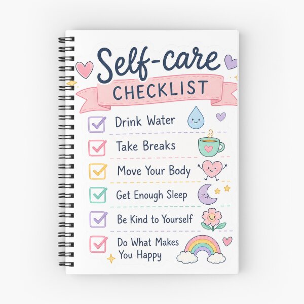 Item preview, Cute Pastel Self-Care Checklist designed and sold by PriyankaSonara.