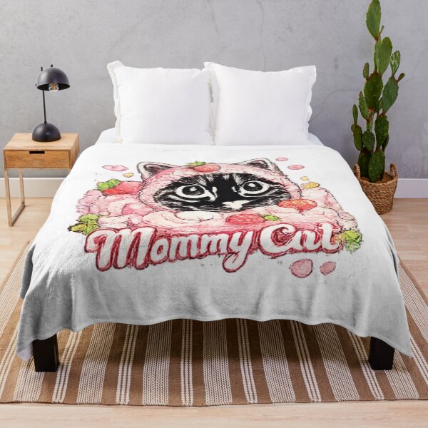 Item preview, Mommy Cat Strawberry Sticker | Cute Kitten with Strawberries | Kawaii Pink Cat Lover Artwork designed and sold by myteesmypassion.