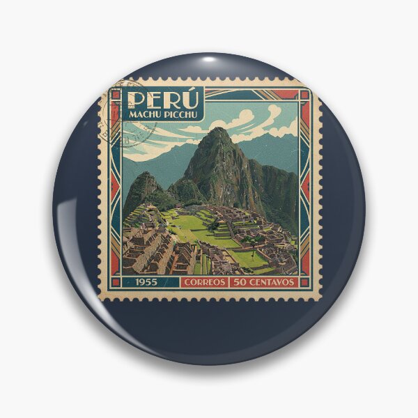 Item preview, Machu Picchu Peru Vintage Travel Post Stamp designed and sold by d247.