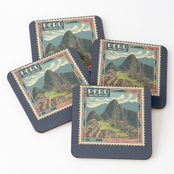 Item preview, Machu Picchu Peru Vintage Travel Post Stamp designed and sold by d247.