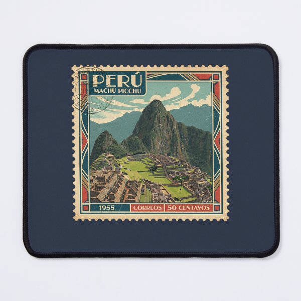 Item preview, Machu Picchu Peru Vintage Travel Post Stamp designed and sold by d247.