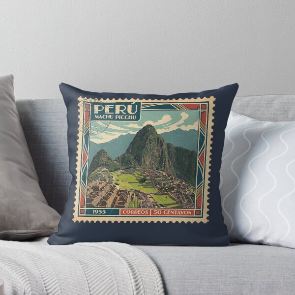 Item preview, Machu Picchu Peru Vintage Travel Post Stamp designed and sold by d247.