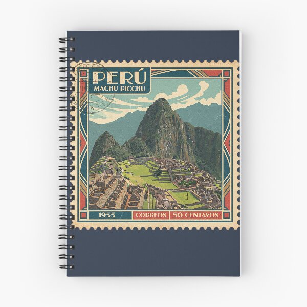 Item preview, Machu Picchu Peru Vintage Travel Post Stamp designed and sold by d247.