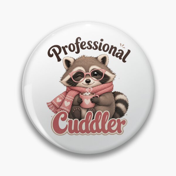 Item preview, Professional Cuddler Kawaii Raccoon Sticker designed and sold by Ashley critters.