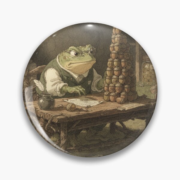 Item preview, Toad Tax Collector Counting Acorns Funny Art designed and sold by PictorialWhimsy.