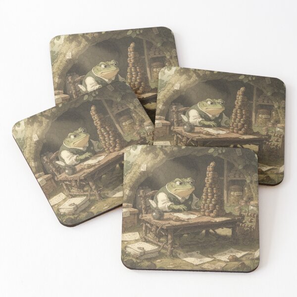 Item preview, Toad Tax Collector Counting Acorns Funny Art designed and sold by PictorialWhimsy.