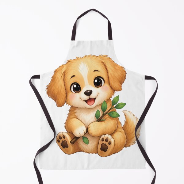 Item preview, Cute Puppy Holding Leafy Branch designed and sold by myJPEG.