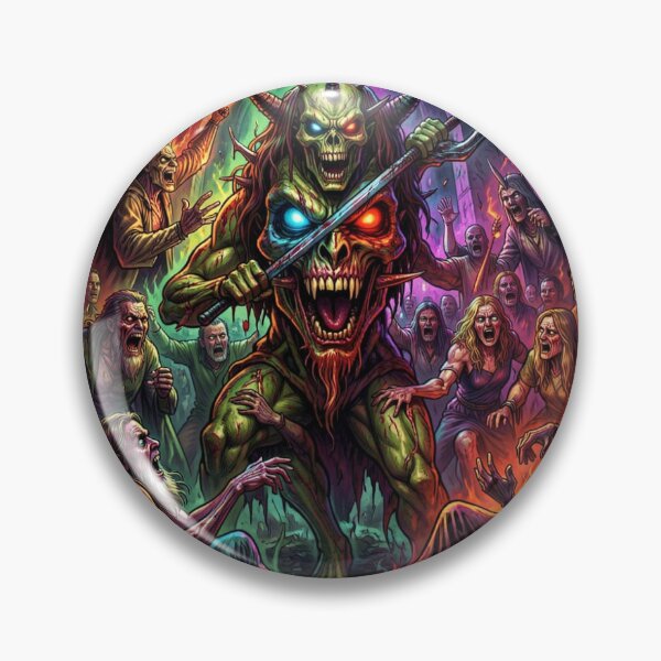 Item preview, Demonic fantasy scene with a powerful creature in a luminous, chaotic ritual circle full of energy designed and sold by FotoworldEdel.