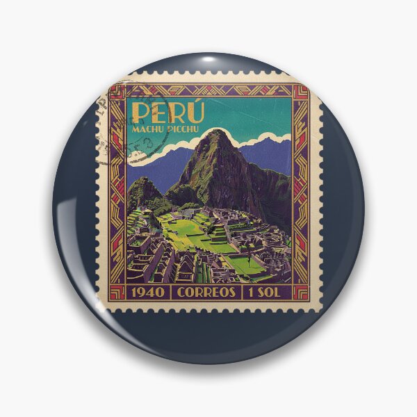 Item preview, Vintage Peru Machu Picchu Travel Stamp Art designed and sold by d247.