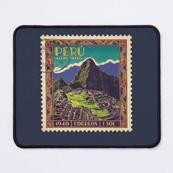 Item preview, Vintage Peru Machu Picchu Travel Stamp Art designed and sold by d247.