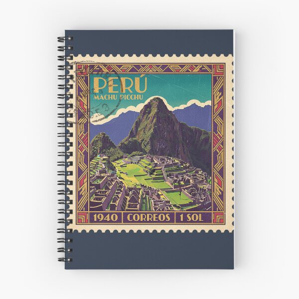 Item preview, Vintage Peru Machu Picchu Travel Stamp Art designed and sold by d247.