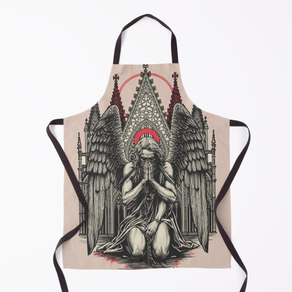 Item preview, Fallen Angel Praying Before Gothic Cathedral designed and sold by DarkDroppp.