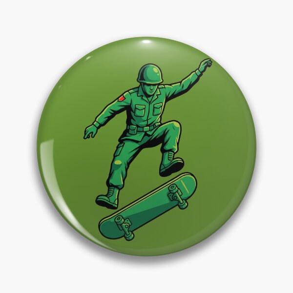 Item preview, Skateboarding Green Army Man - Retro Toy Soldier Skater designed and sold by ModoSolo.