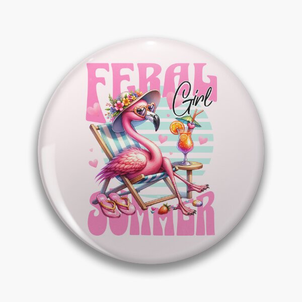 Item preview, Feral Summer Girl – Cute Flamingo Beach Design designed and sold by AngryToro.