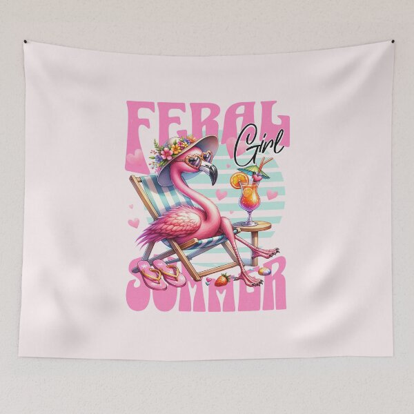 Item preview, Feral Summer Girl – Cute Flamingo Beach Design designed and sold by AngryToro.