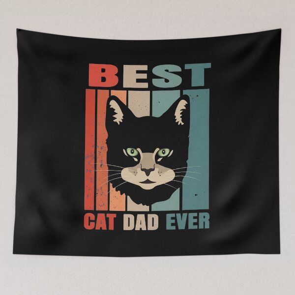 Item preview, BEST CAT DAD EVER Retro Vintage Cat Shirt designed and sold by StranHabesre51.