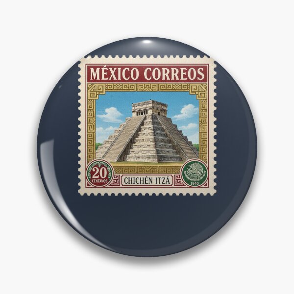 Item preview, Vintage Mexico Chichen Itza Postage Stamp designed and sold by d247.