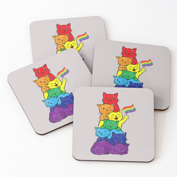 Item preview, Cat Stack Rainbow Lesbian Gay Pride Ally LGBT Men Women Kids designed and sold by MabelWells.