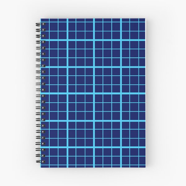 Item preview, Cyan Navy Blue Grid Windowpane Check Design  designed and sold by PatternTitan.