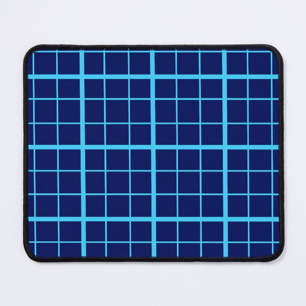 Item preview, Cyan Navy Blue Grid Windowpane Check Design  designed and sold by PatternTitan.