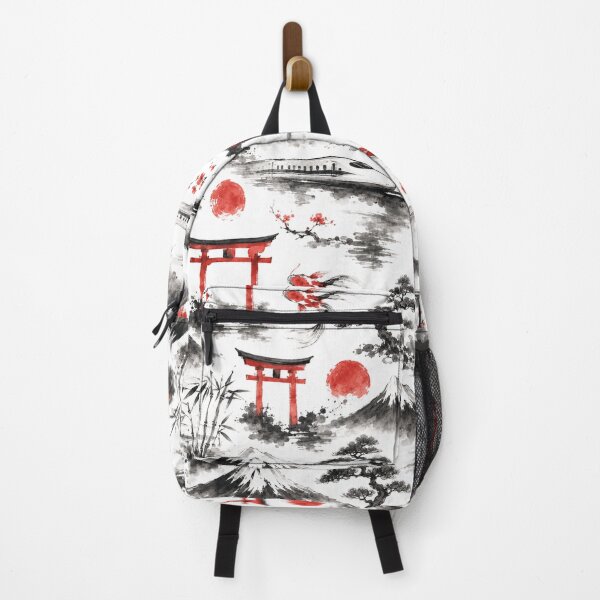 Item preview, Japanese Sumi-e Ink Travel Watercolor Seamless Pattern designed and sold by Inkworksbyshery.