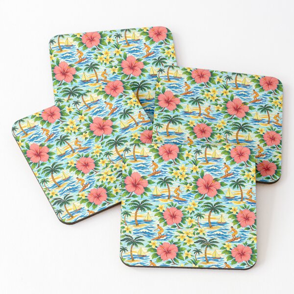 Item preview, Mid Century Bright Hawaiian Shirt Print designed and sold by Lee Hiller Designs.