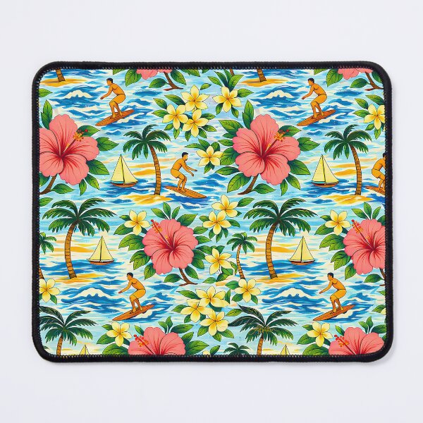 Item preview, Mid Century Bright Hawaiian Shirt Print designed and sold by Lee Hiller Designs.
