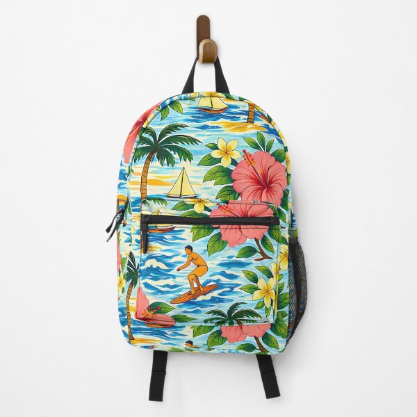 Item preview, Mid Century Bright Hawaiian Shirt Print designed and sold by Lee Hiller Designs.