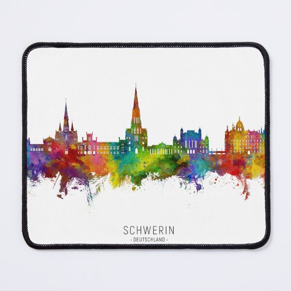 Item preview, Schwerin Germany Skyline designed and sold by ArtPrints.