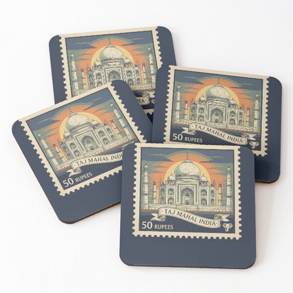 Item preview, India Monument Vintage Stamp Travel Design designed and sold by d247.